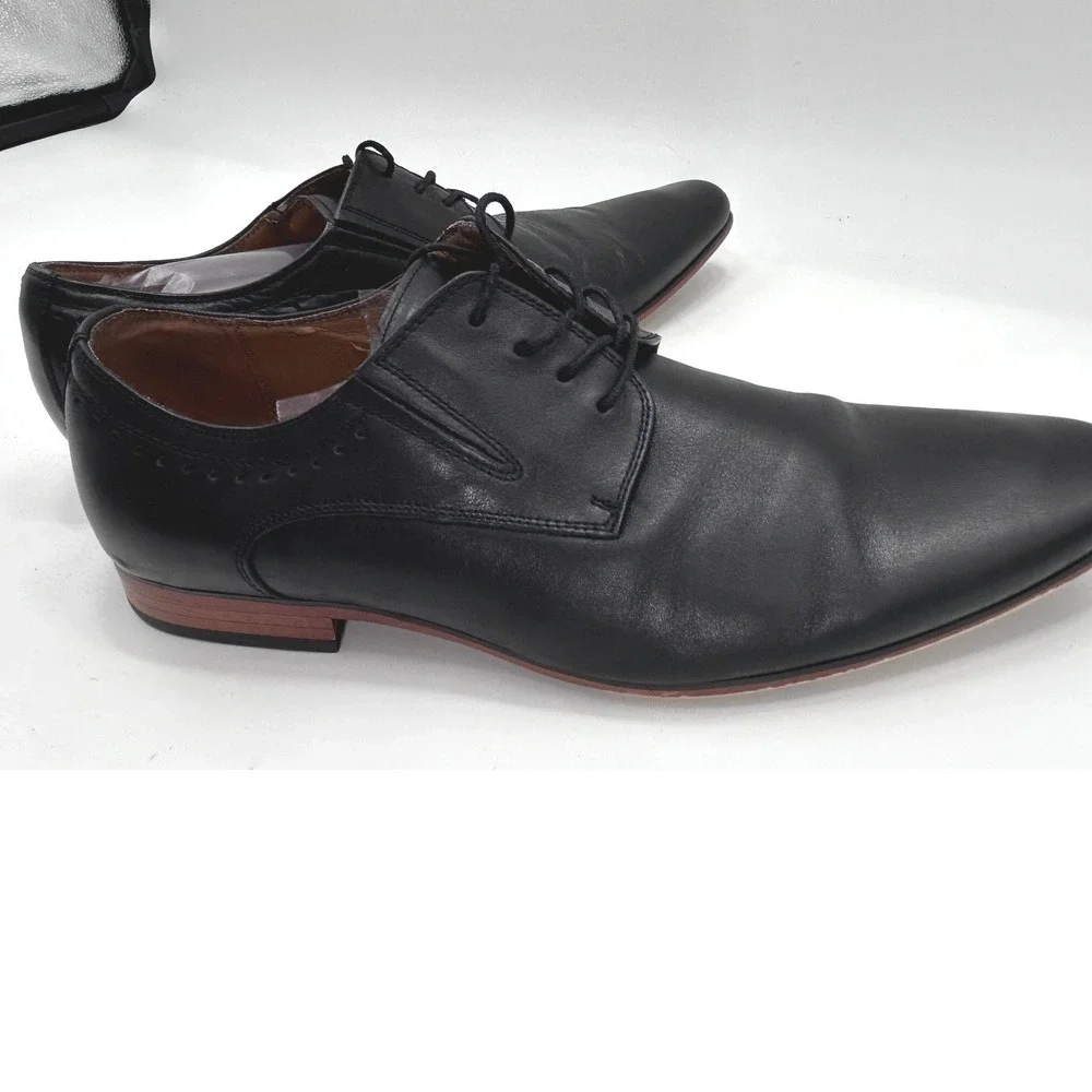 ALDO Black Leather Derby Dress Shoes Men's Lace Up Oxford Formal Shoes size 9